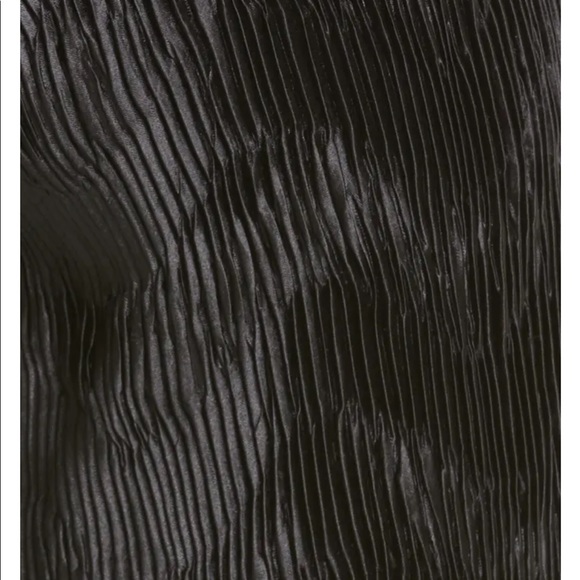 Ganni Pleated Flare Leg Satin Crop Pants - Picture 2 of 6